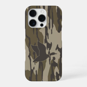 Coque iPhone 16 Pro Camo Old School Canard Chasse Bottomland Camo