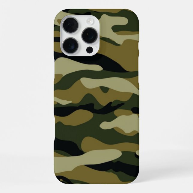 Coque iPhone Camo vert foncé (Verso)