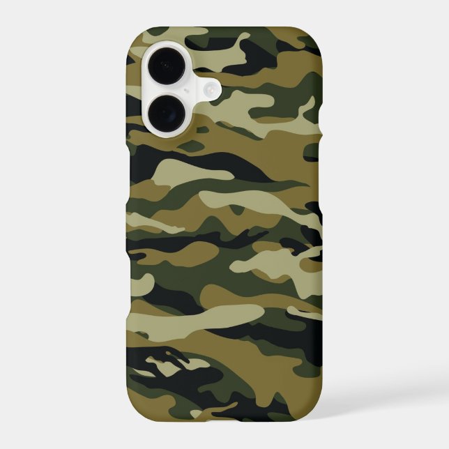 Coque iPhone Camo vert foncé (Verso)