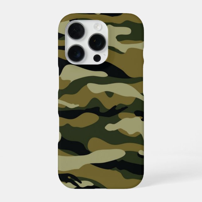 Coque iPhone Camo vert foncé (Verso)