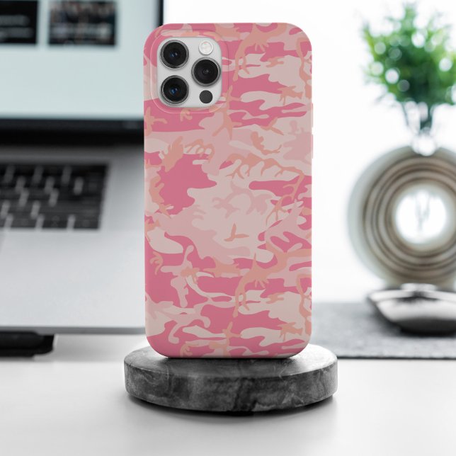 Coque iPhone Camouflage rose, Armée (Créateur téléchargé)