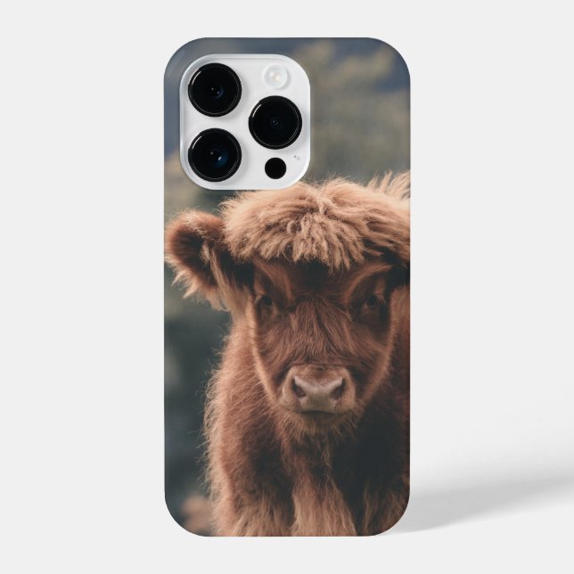Coque iPhone Campagne d'herbe d'automne de la vache de haute-te (Verso)