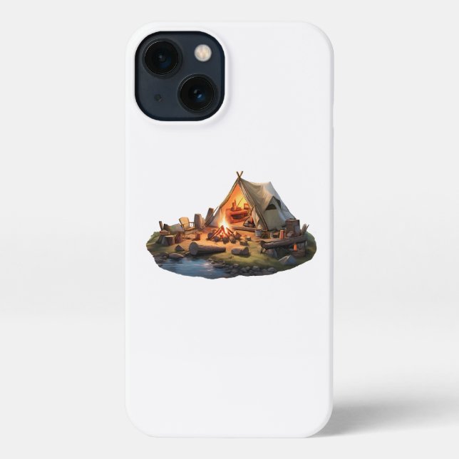 Coque iPhone Camping Avec Des Amoureux (Verso)