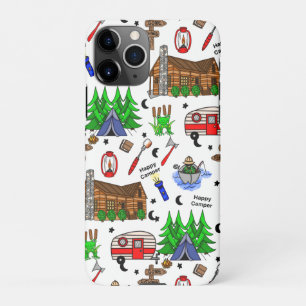 Coque iPhone 11Pro Camping personnalisé Thème Happy Camper