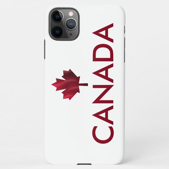 Coque iPhone Canada et Feuille d'érable rouge (Dos)