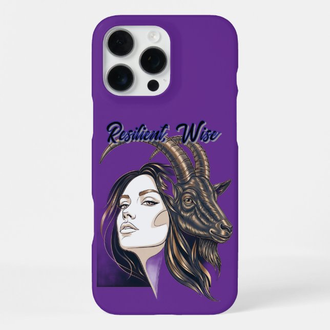 Coque iPhone Capricorn Lady Violet iPhone Case (Verso)