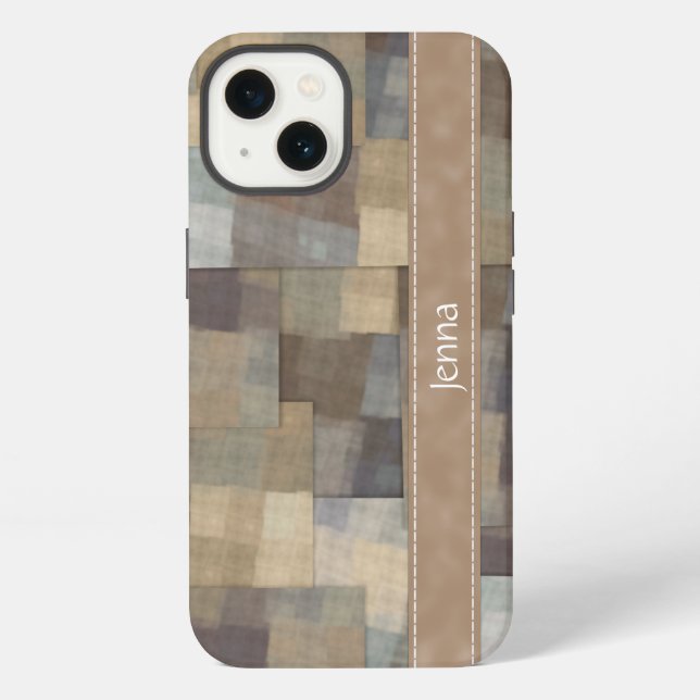 Coque iPhone Carrés Patchwork (Verso)