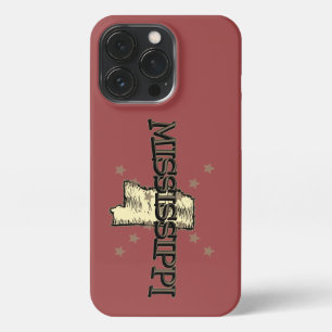 Etui iPhone 13 Pro Carte de l'État du Mississippi