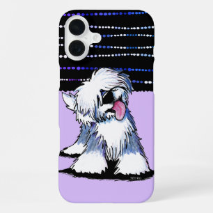 Coque iPhone 16 Plus Carte de vœux vierge Old English Sheepdog