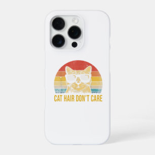 Coque iPhone 16 Pro Carte drôle pour les amoureux de chats 'Les poils