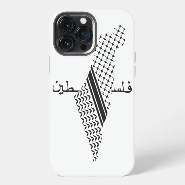 Coque iPhone Carte du Motif de la Palestine Keffiyeh (Verso)