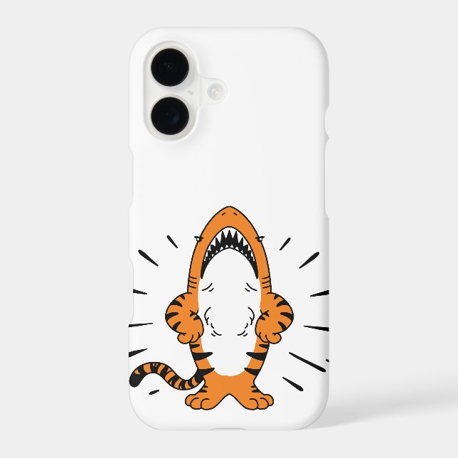 COQUE iPhone CARTOON DE TIGRE DE SHARK HYBRIDE CUTE (Verso)