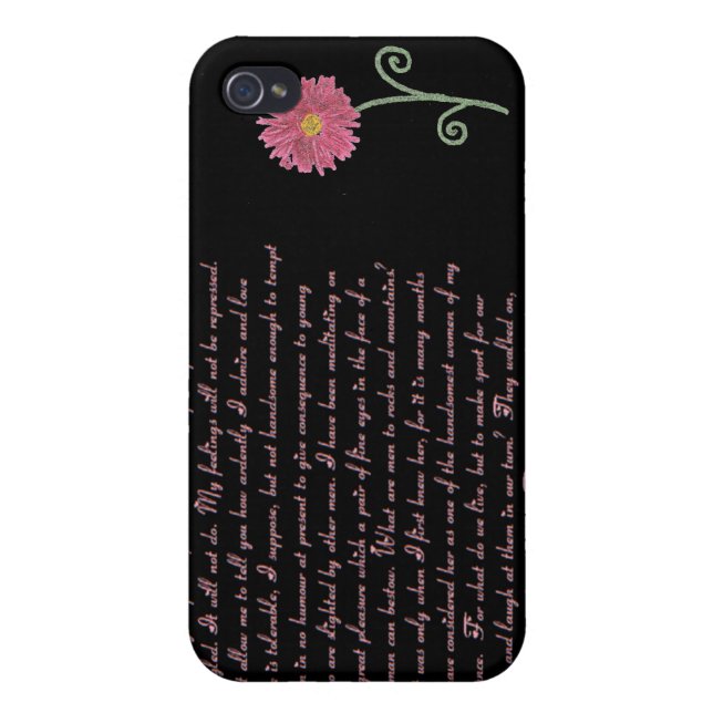 Coque iPhone Cas de citations de fierté et de préjudice (Dos)