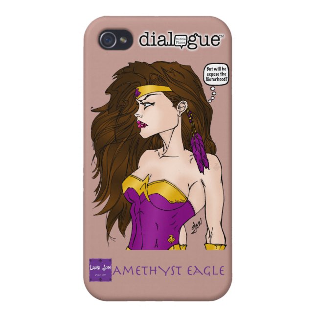 Coque iPhone Cas d'Eagle iPhone4 d'améthyste (Dos)