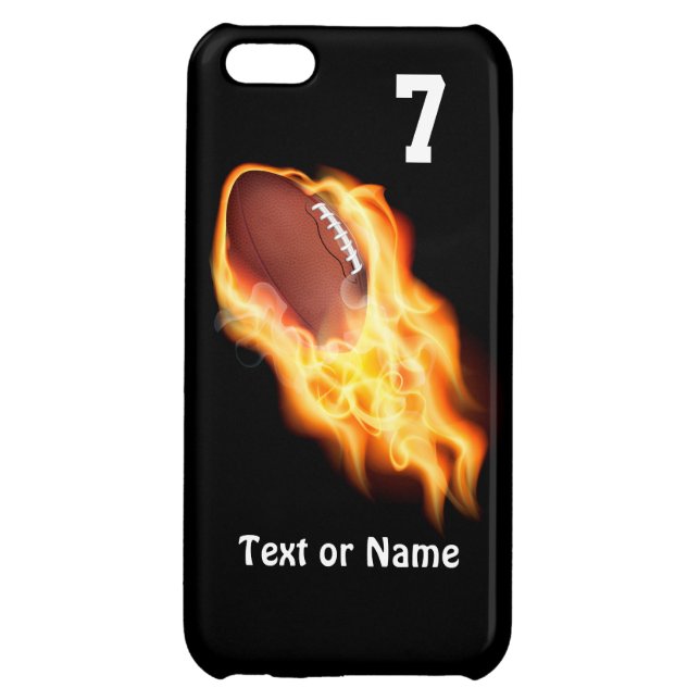 Coque iPhone Cas flamboyants frais de l'iPhone 5C du football (Dos)