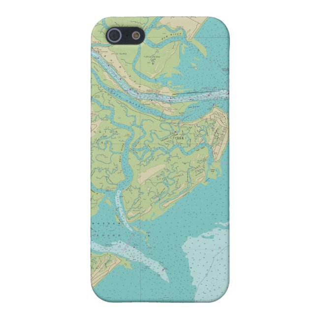 Coque iPhone Cas nautique de téléphone de diagramme d'île de (Dos)