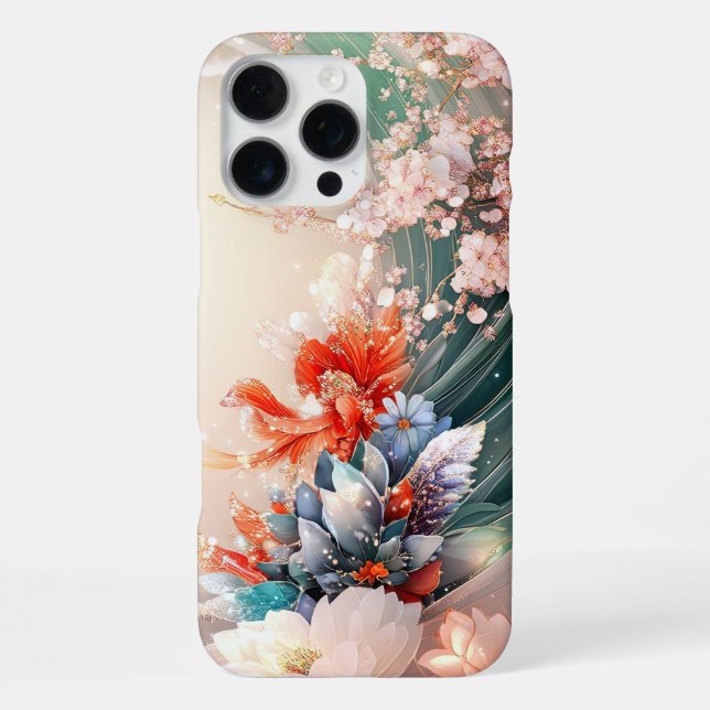 Coque iPhone Cascade florale enchantée (Verso)
