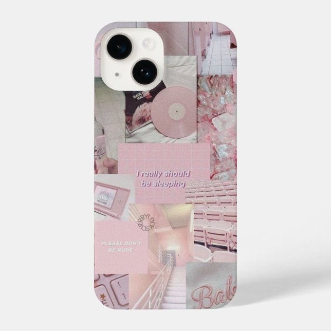 COQUE iPhone CASE DE TÉLÉPHONE ROSE ESTHÉTIQUE (Verso)