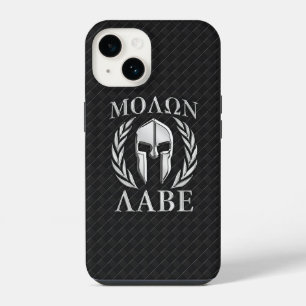 Coque Pour iPhone 14 Casque de Spartan Molon Labe Laurier