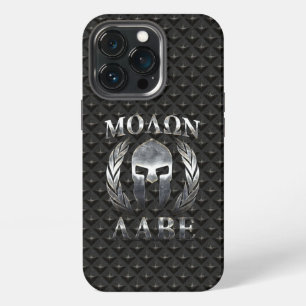 Etui iPhone 13 Pro Casque de Spartan Molon Labe Laurier