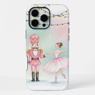 Coque iPhone 16 Pro Max Casse-Noisette Rose & Ballerine Noël