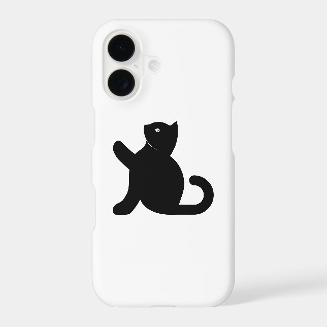 Coque iPhone Cat dit bonjour (Verso)