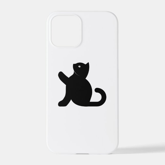 Coque iPhone Cat dit bonjour (Verso)