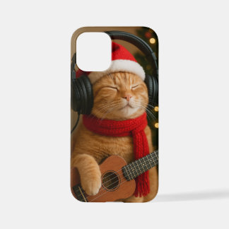 Coque iPhone 12 Mini Cat iPhone 12 Mini Case Playing Christmas Music