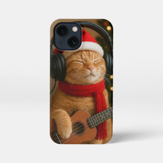 Etui iPhone 13 Mini Cat iPhone 13 Mini Case Playing Christmas Music