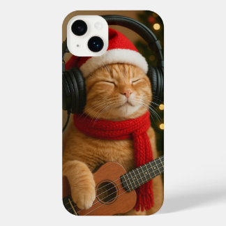 Cat iPhone 14 Plus Case Playing Christmas Music