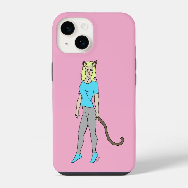 Coque iPhone catgirl (Verso)