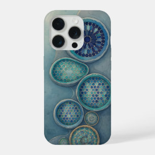 Cercles d'hexagone Design Abstrait Steampunk Bleu