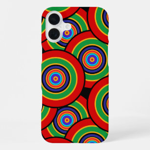 Coque iPhone 16 Plus Cercles et anneaux rétro