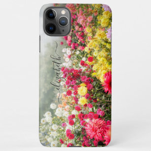 Coque iPhone 11Pro Max Champ de fleurs de Dahlia