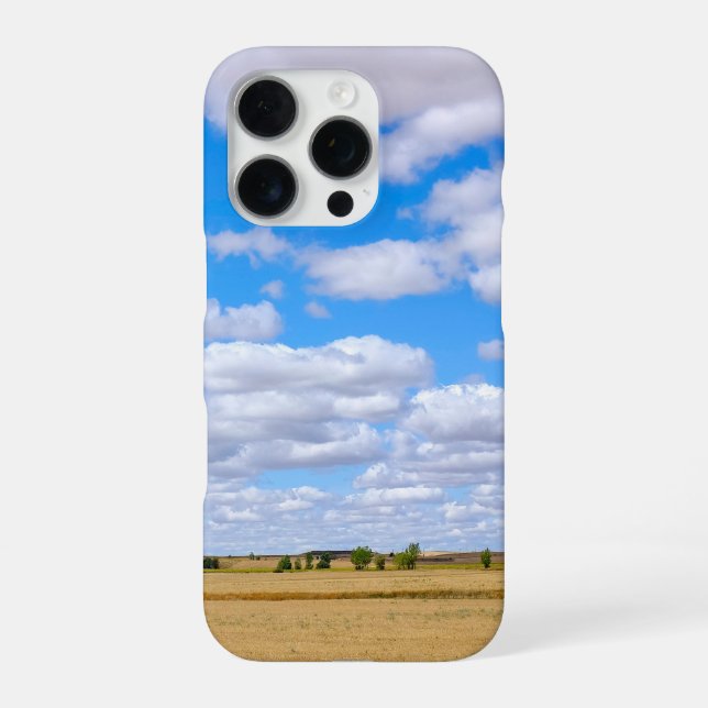 Coque iPhone Champs de blé moissonnés (Verso)