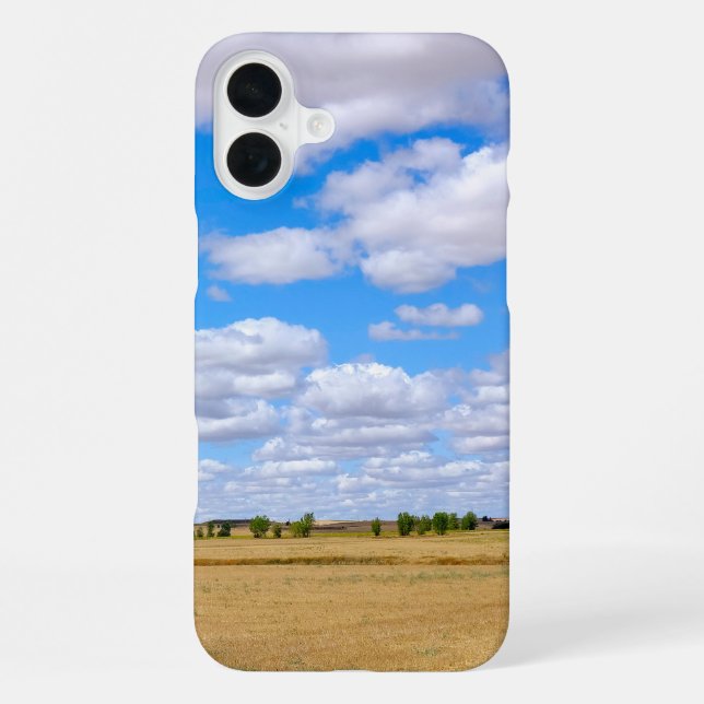Coque iPhone Champs de blé moissonnés (Verso)