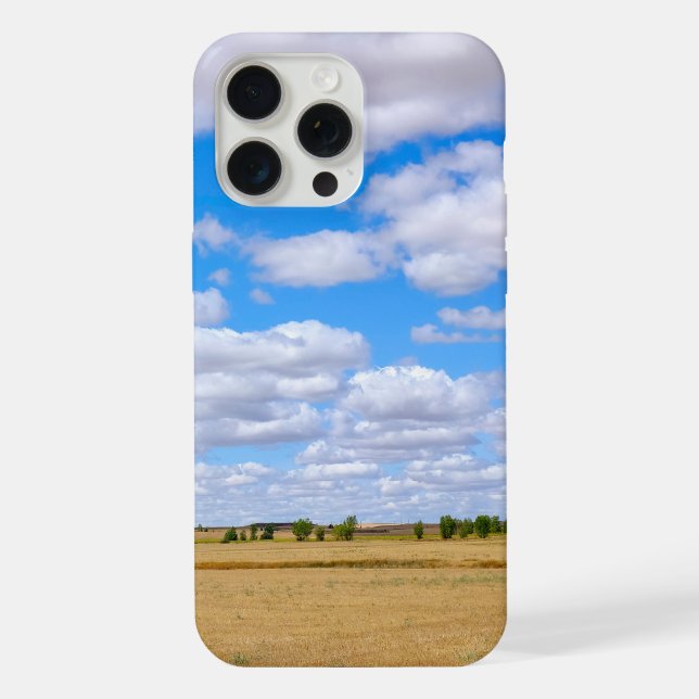 Coque iPhone Champs de blé moissonnés (Verso)