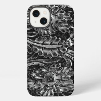 Etui iPhone 13 Charbon de bois simili cuir usiné exotique de |