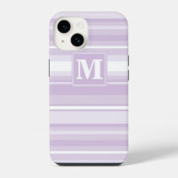 Chardon monogrammé rayures violettes 