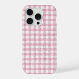 Charme Gingham Rose et Blanc Velouté