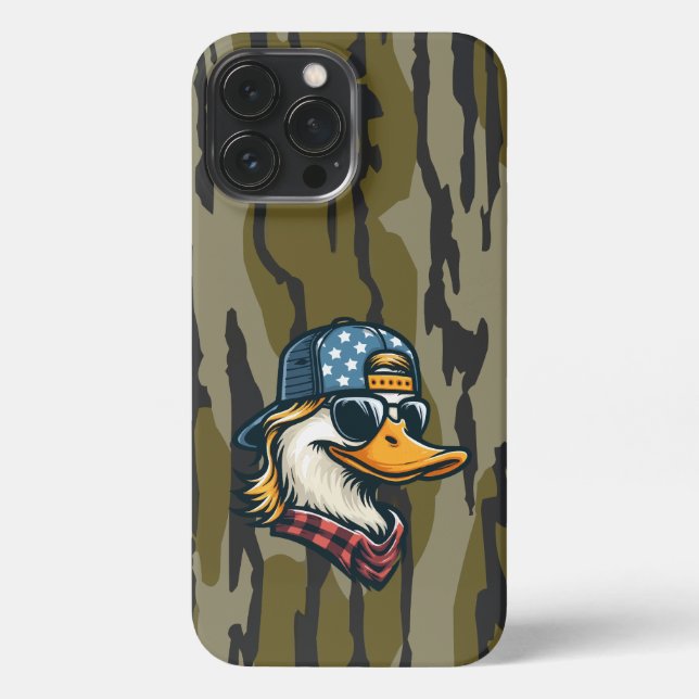 Coque iPhone Chasse au canard rouge Bottomland Camo Chasse au c (Verso)