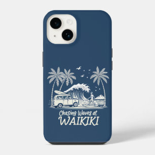 Coque Pour iPhone 14 Chasser les vagues à Waikiki