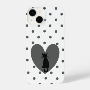 Coque Pour iPhone 14 Chat à pois