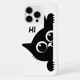 Coque iPhone 16 Pro Max Chat drôle qui regarde Art minimaliste
