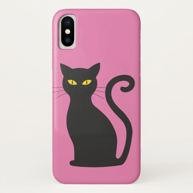 COQUE IPHONE CHAT NOIR (Dos)