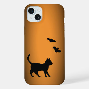 Chat noir avec chauve-souris