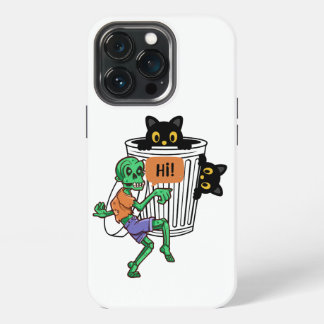 Etui iPhone 13 Pro Chat Peureux Halloween