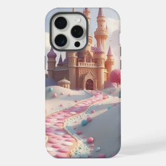 Château de fée Candyland rose enneigé