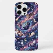 Chats cosmiques parmi les étoiles