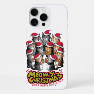 Coque iPhone 16 Pro Max Chats de Noël